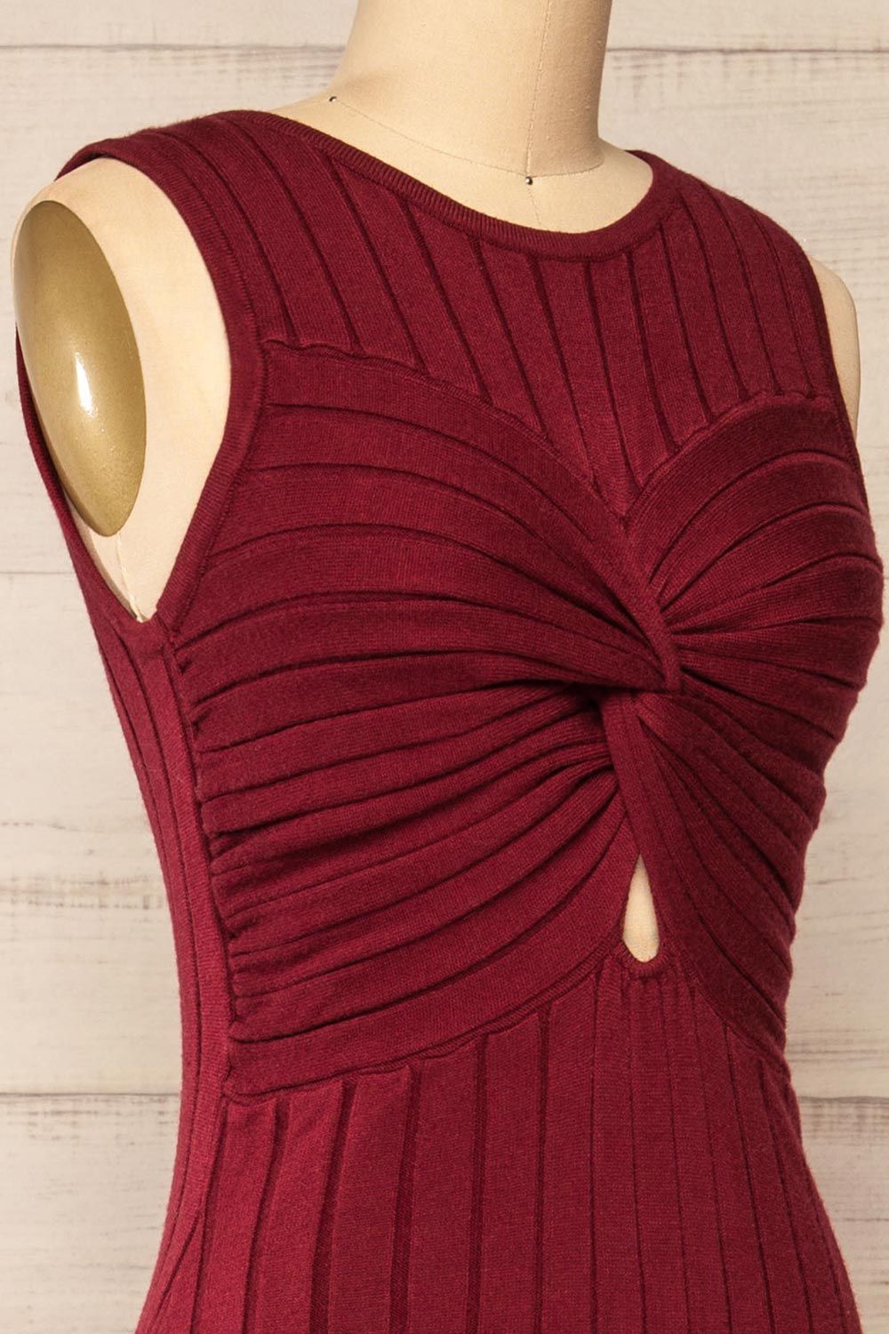 Bandung | Burgundy Maxi Front Knot Dress sold by Boutique 1861 product image thumbnail 5