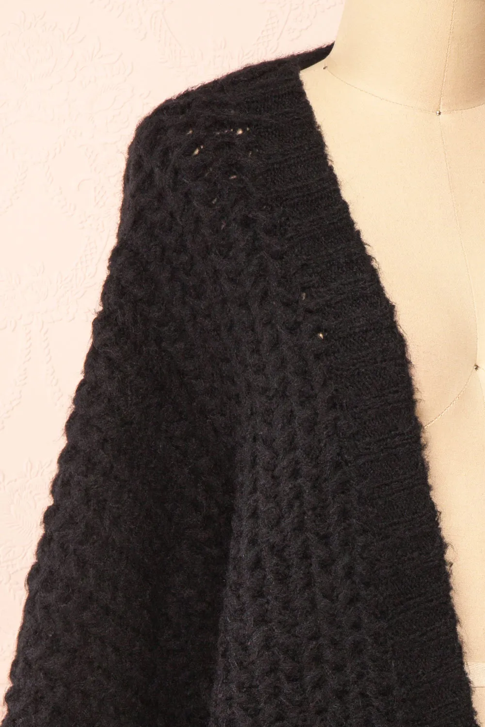 Francoise Black | Knit Open-Front Cardigan sold by Boutique 1861 product image thumbnail 4