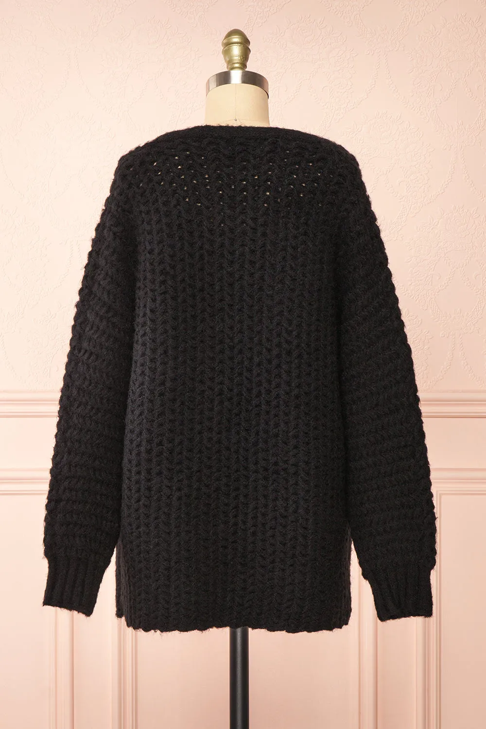 Francoise Black | Knit Open-Front Cardigan sold by Boutique 1861 product image thumbnail 5