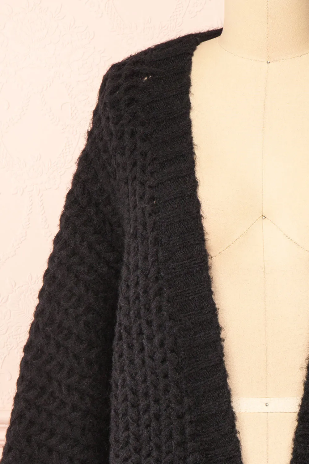 Francoise Black | Knit Open-Front Cardigan sold by Boutique 1861 product image thumbnail 2
