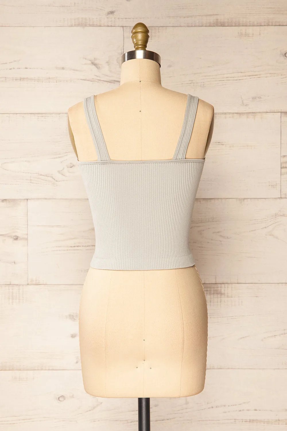 Glakail Grey | Cropped Ribbed Cami sold by Boutique 1861 product image thumbnail 5