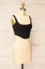 Kuroki Black | Mesh Floral Corset Crop Top sold by Boutique 1861