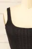 Kuroki Black | Mesh Floral Corset Crop Top sold by Boutique 1861
