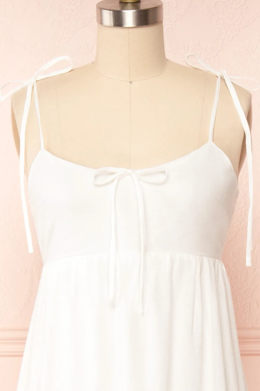Jennalou | Sleeveless Tiered White Midi Dress sold by Boutique 1861 product image thumbnail 2