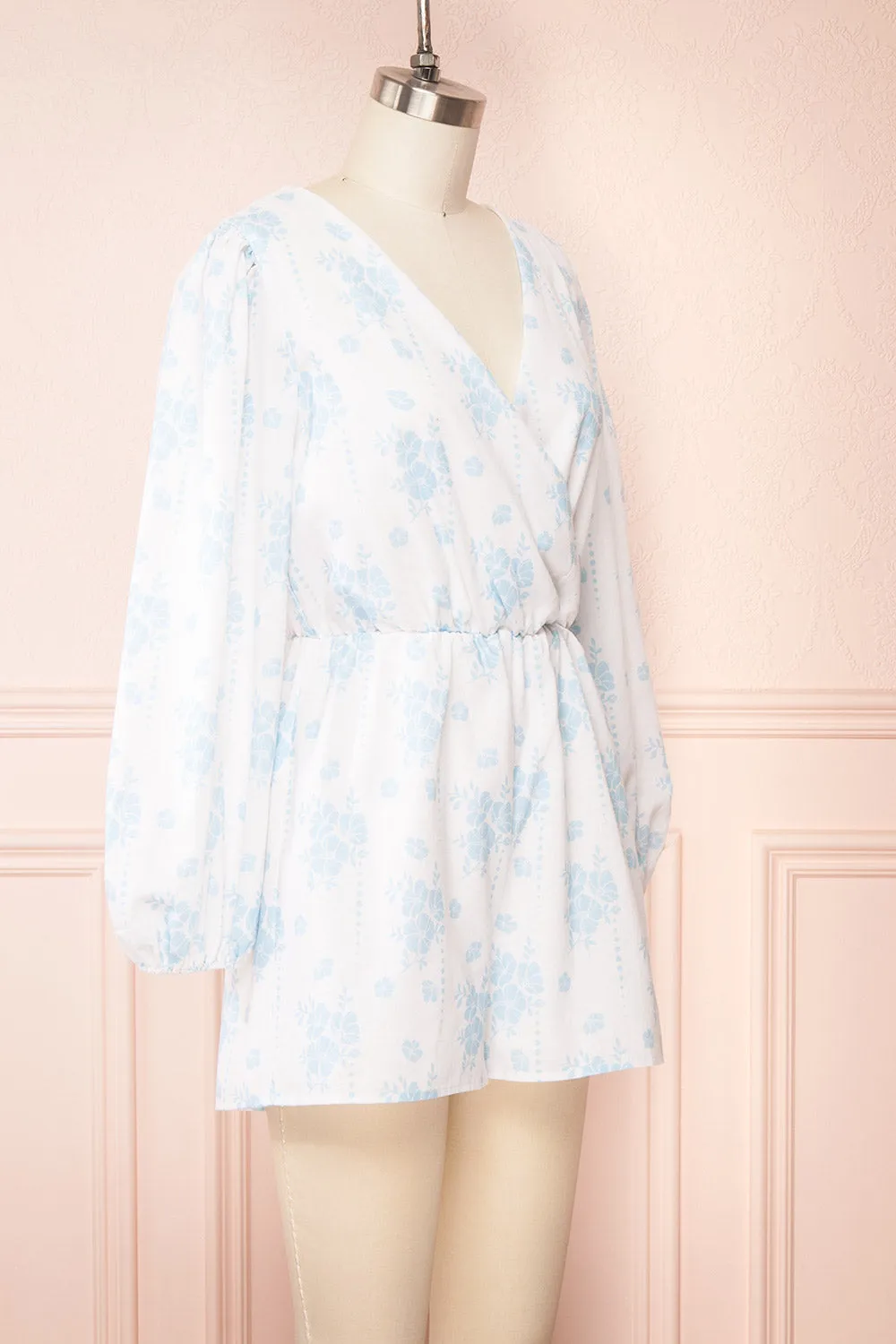 Precious | Short Floral Romper w/ Long Sleeves sold by Boutique 1861 product image thumbnail 3