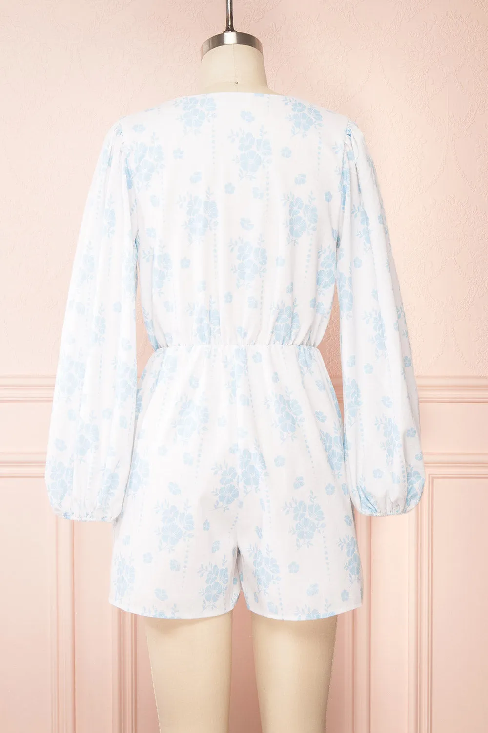 Precious | Short Floral Romper w/ Long Sleeves sold by Boutique 1861 product image thumbnail 5
