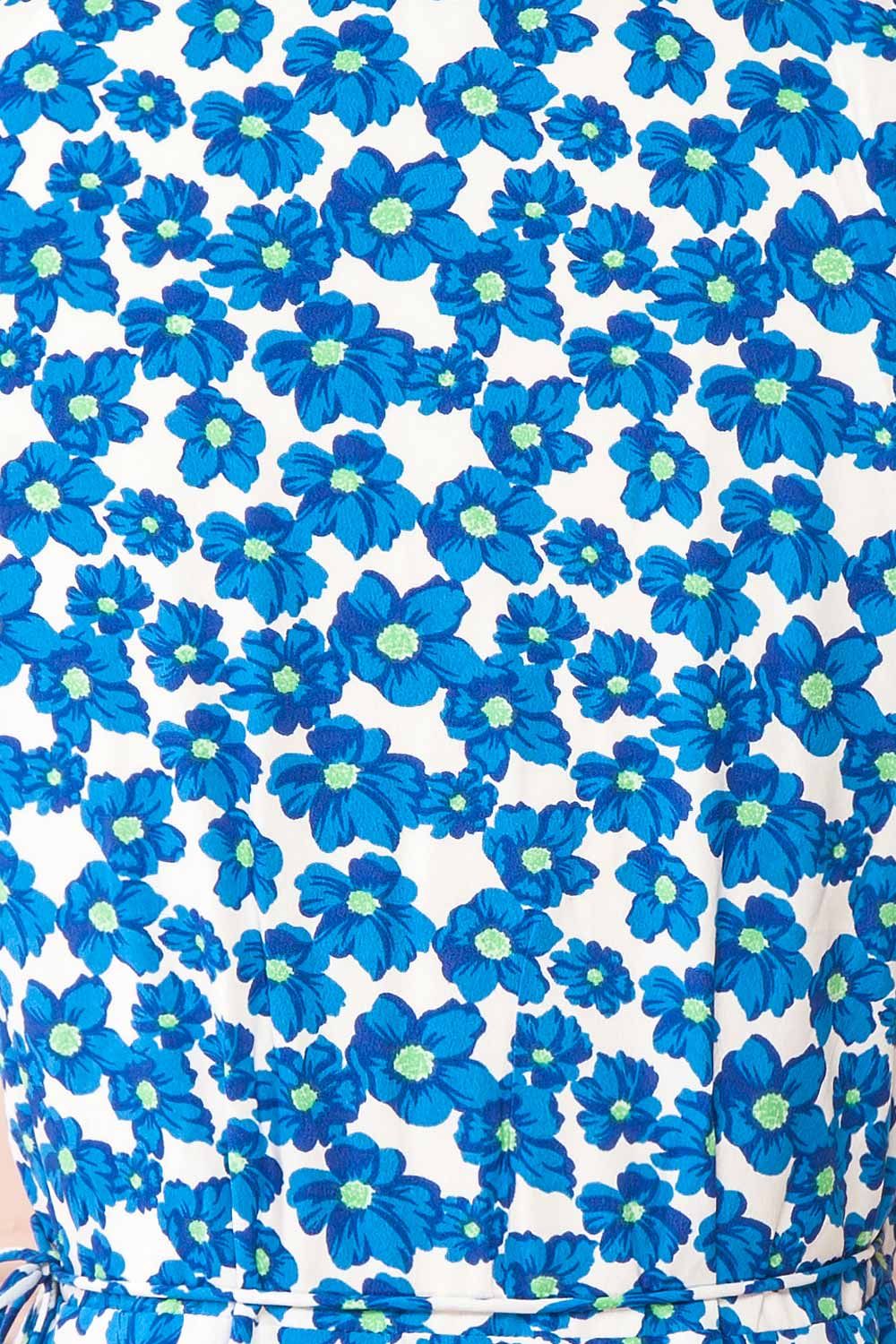 Esrin Blue | Short Floral Wrap Dress sold by Boutique 1861 product image thumbnail 8