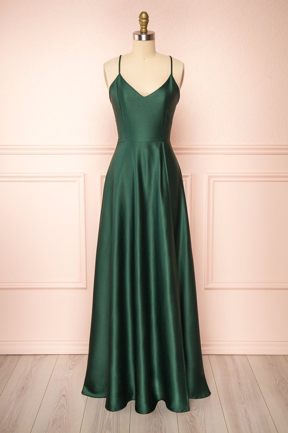 Julia Green | Satin Maxi Dress w/ High Slit sold by Boutique 1861 product image thumbnail 2