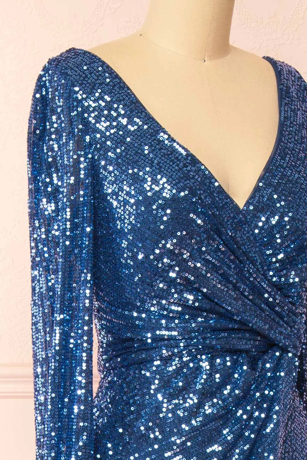 Roxy Blue | Sequins Long-Sleeved Maxi Dress sold by Boutique 1861 product image thumbnail 4