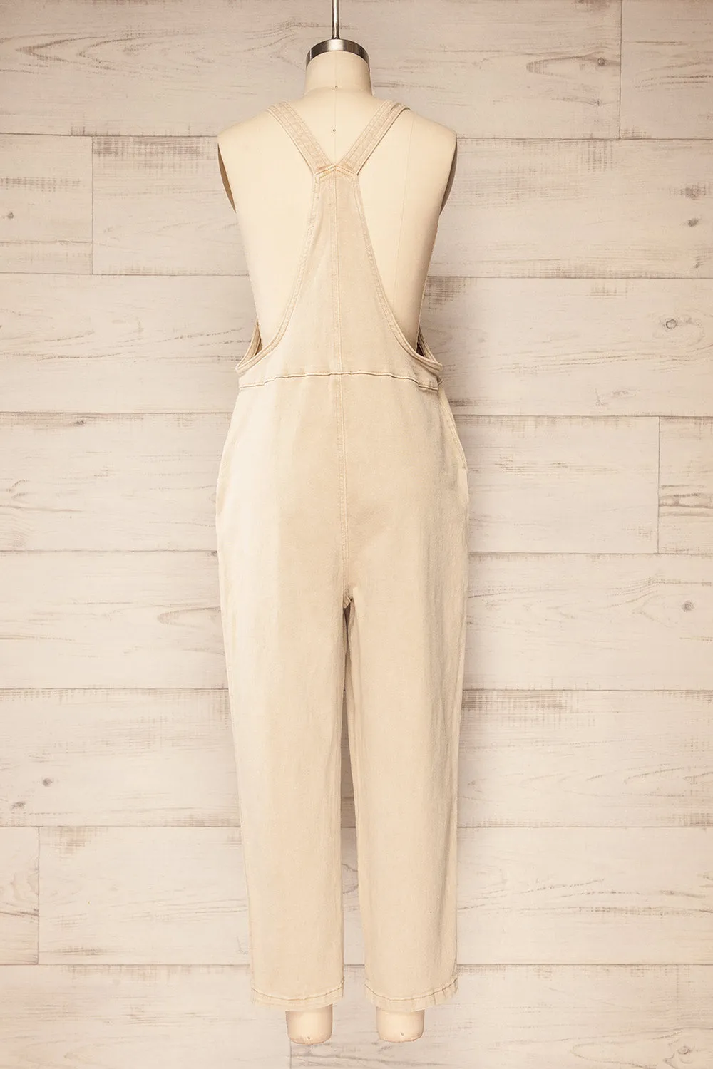 Missenden Beige | Denim Overalls sold by Boutique 1861 product image thumbnail 5