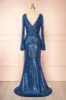 Roxy Blue | Sequins Long-Sleeved Maxi Dress sold by Boutique 1861