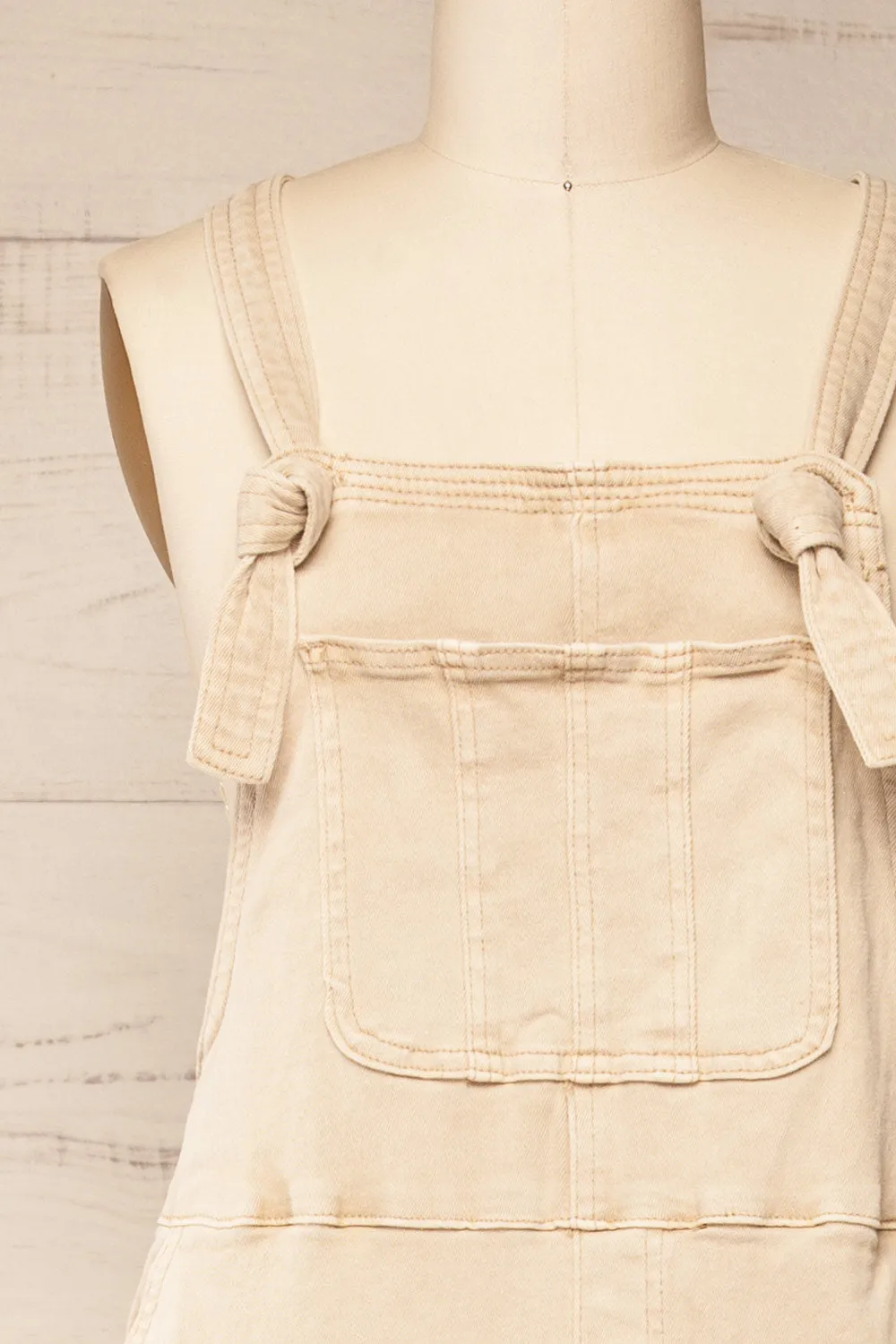 Missenden Beige | Denim Overalls sold by Boutique 1861 product image thumbnail 2