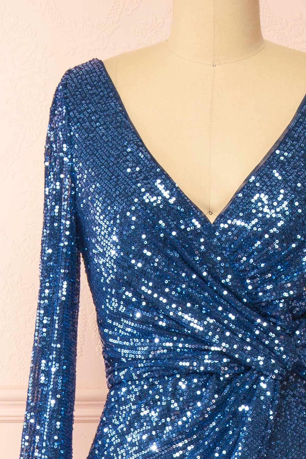 Roxy Blue | Sequins Long-Sleeved Maxi Dress sold by Boutique 1861 product image thumbnail 2