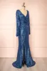 Roxy Blue | Sequins Long-Sleeved Maxi Dress sold by Boutique 1861