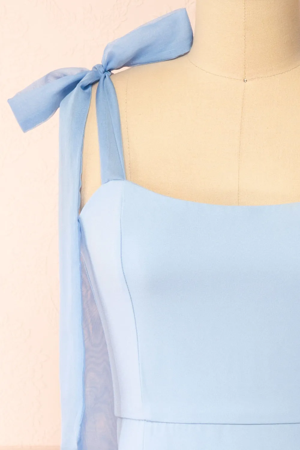 Claudy | Short Blue Dress w/ Bow Straps sold by Boutique 1861 product image thumbnail 2