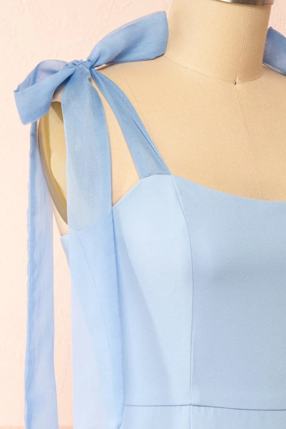 Claudy | Short Blue Dress w/ Bow Straps sold by Boutique 1861 product image thumbnail 4