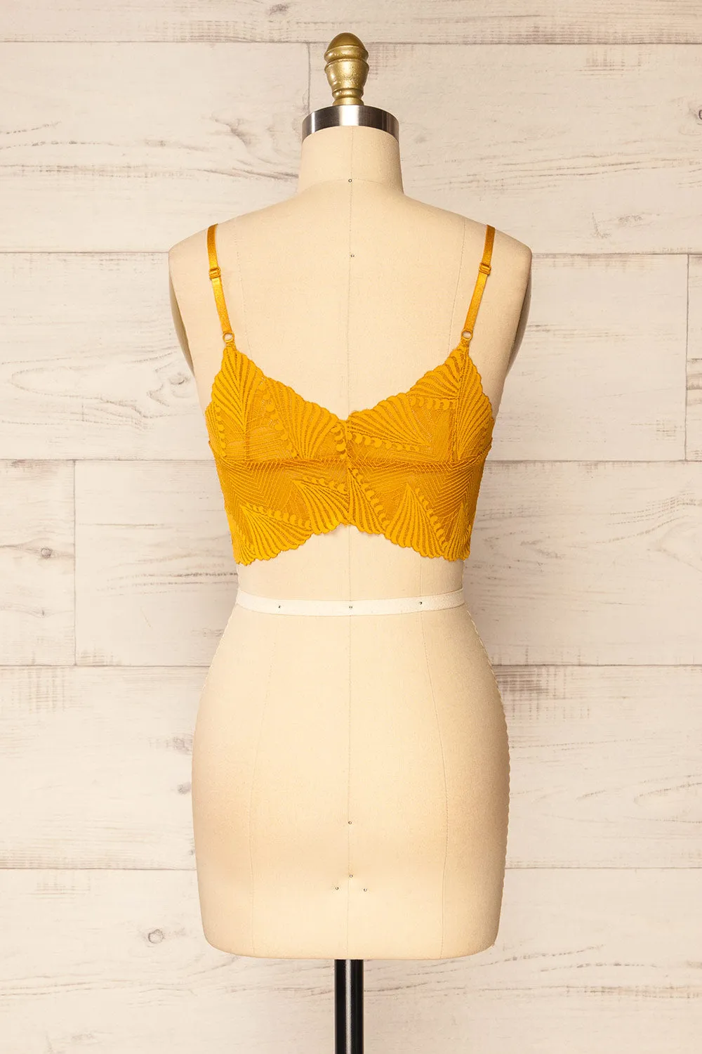 Butterflies Yellow | Lace Bralette sold by Boutique 1861 product image thumbnail 5