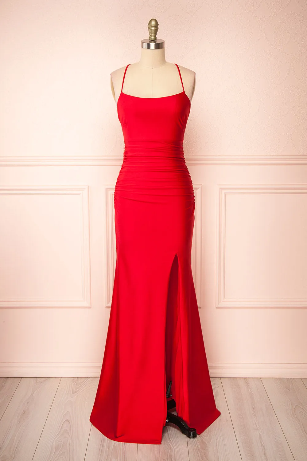 Sonia Red | Mermaid Maxi Dress with Slit sold by Boutique 1861 product image thumbnail 4