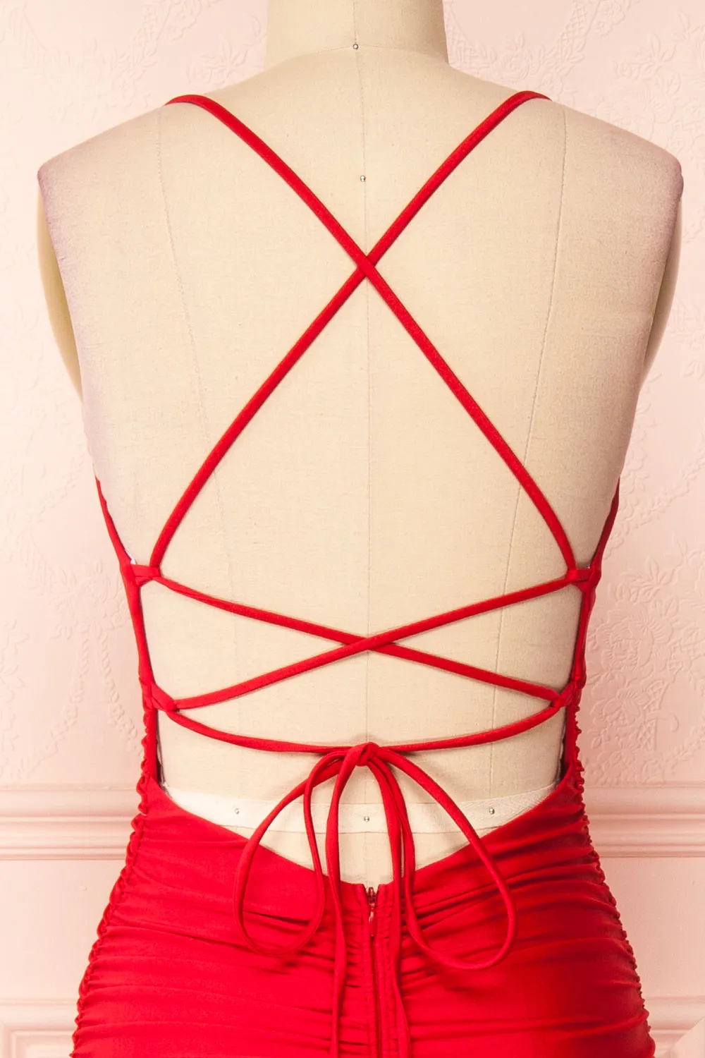 Sonia Red | Mermaid Maxi Dress with Slit sold by Boutique 1861 product image thumbnail 5