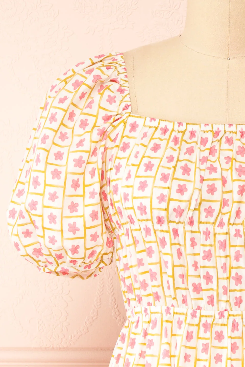 Nimue | Floral A-Line Short Dress sold by Boutique 1861 product image thumbnail 4