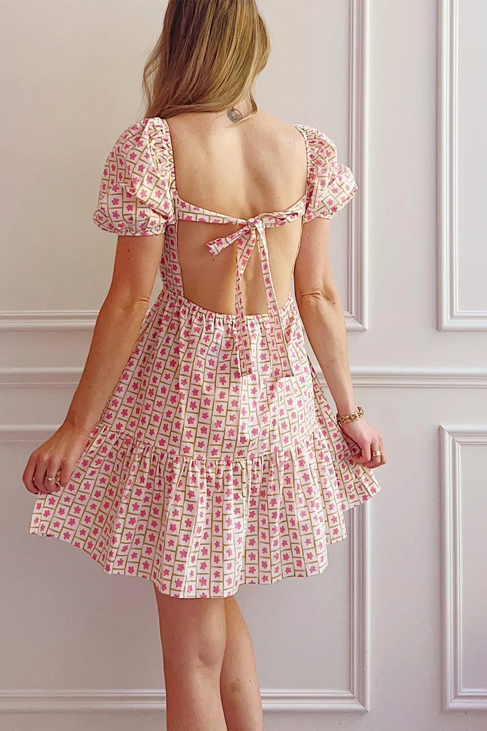 Nimue | Floral A-Line Short Dress sold by Boutique 1861 product image thumbnail 2