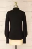 Karsava | Black Puffy Sleeve Turtleneck Sweater sold by Boutique 1861