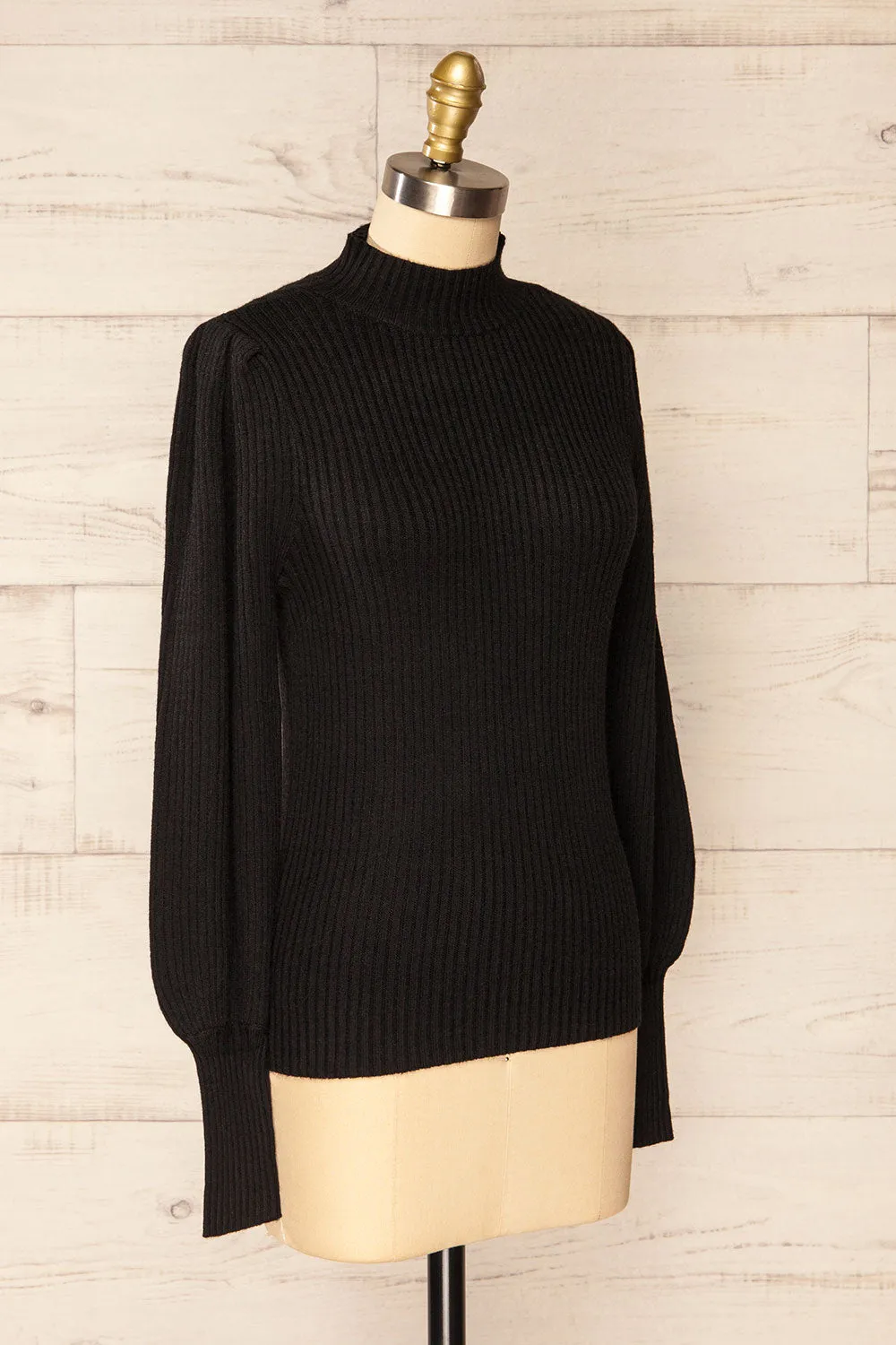 Karsava | Black Puffy Sleeve Turtleneck Sweater sold by Boutique 1861 product image thumbnail 3