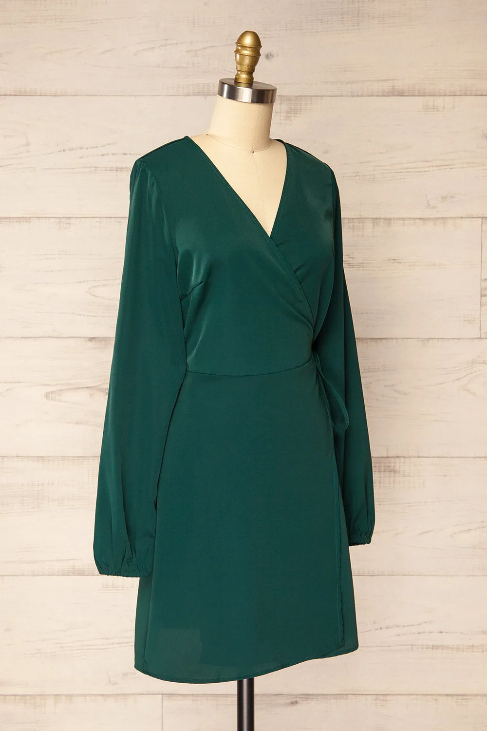 Langon Green | Short Wrap Dress sold by Boutique 1861 product image thumbnail 3