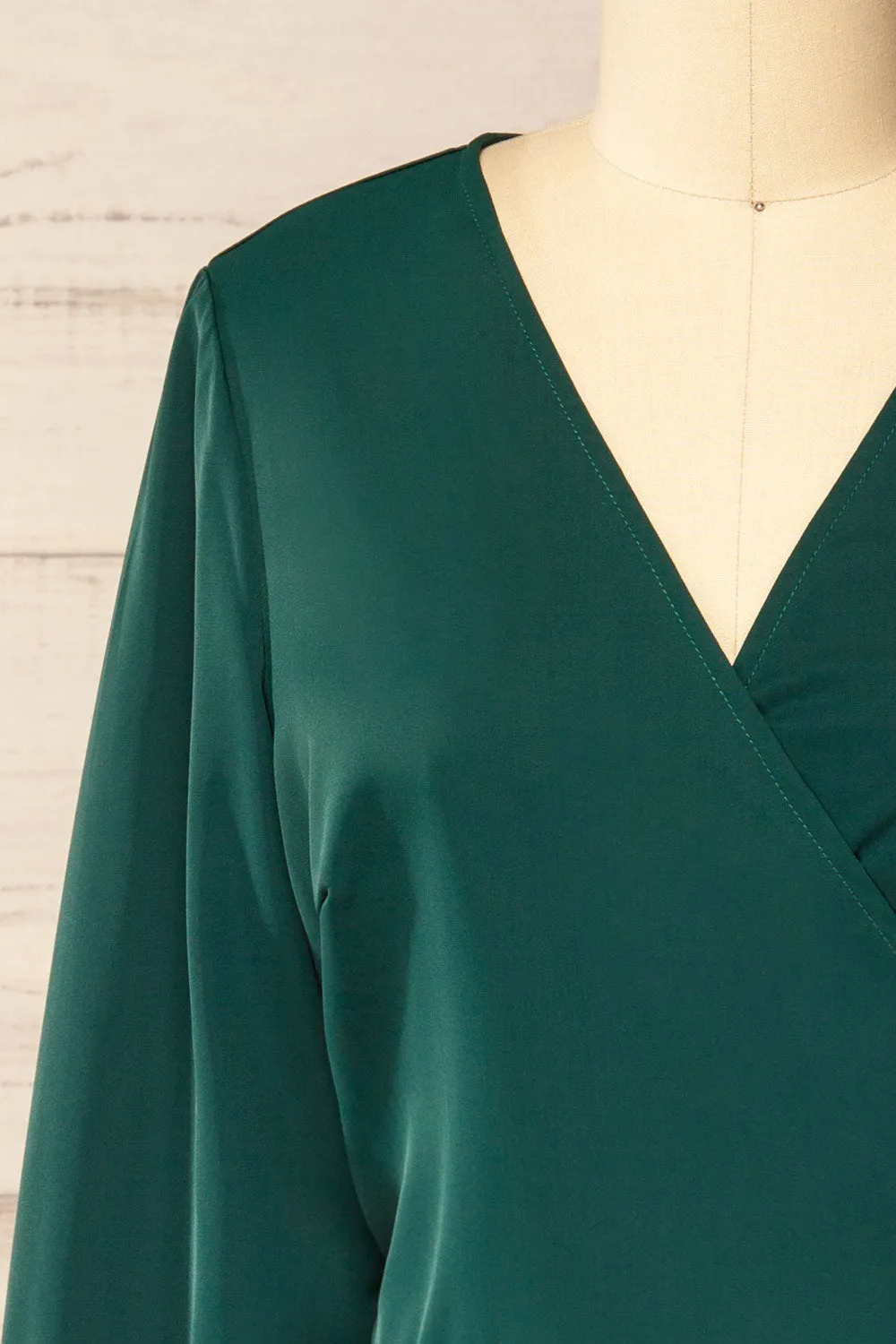 Langon Green | Short Wrap Dress sold by Boutique 1861 product image thumbnail 2
