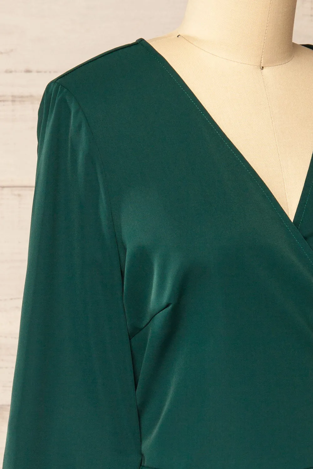 Langon Green | Short Wrap Dress sold by Boutique 1861 product image thumbnail 4