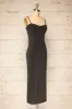 Suai Silver | Fitted Midi Dress w/ Back Slit sold by Boutique 1861