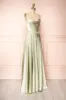 Moira Sage | Cowl Neck Satin Maxi Dress w/ High Slit sold by Boutique 1861