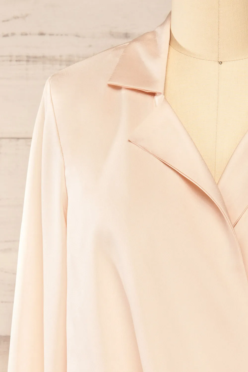Claiton | Champagne Satin Long Sleeve Blouse sold by Boutique 1861 product image thumbnail 2