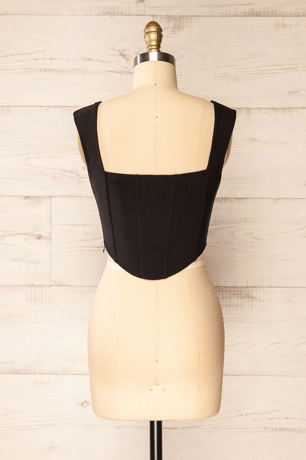 Macon | Black Corset Crop Top sold by Boutique 1861 product image thumbnail 5