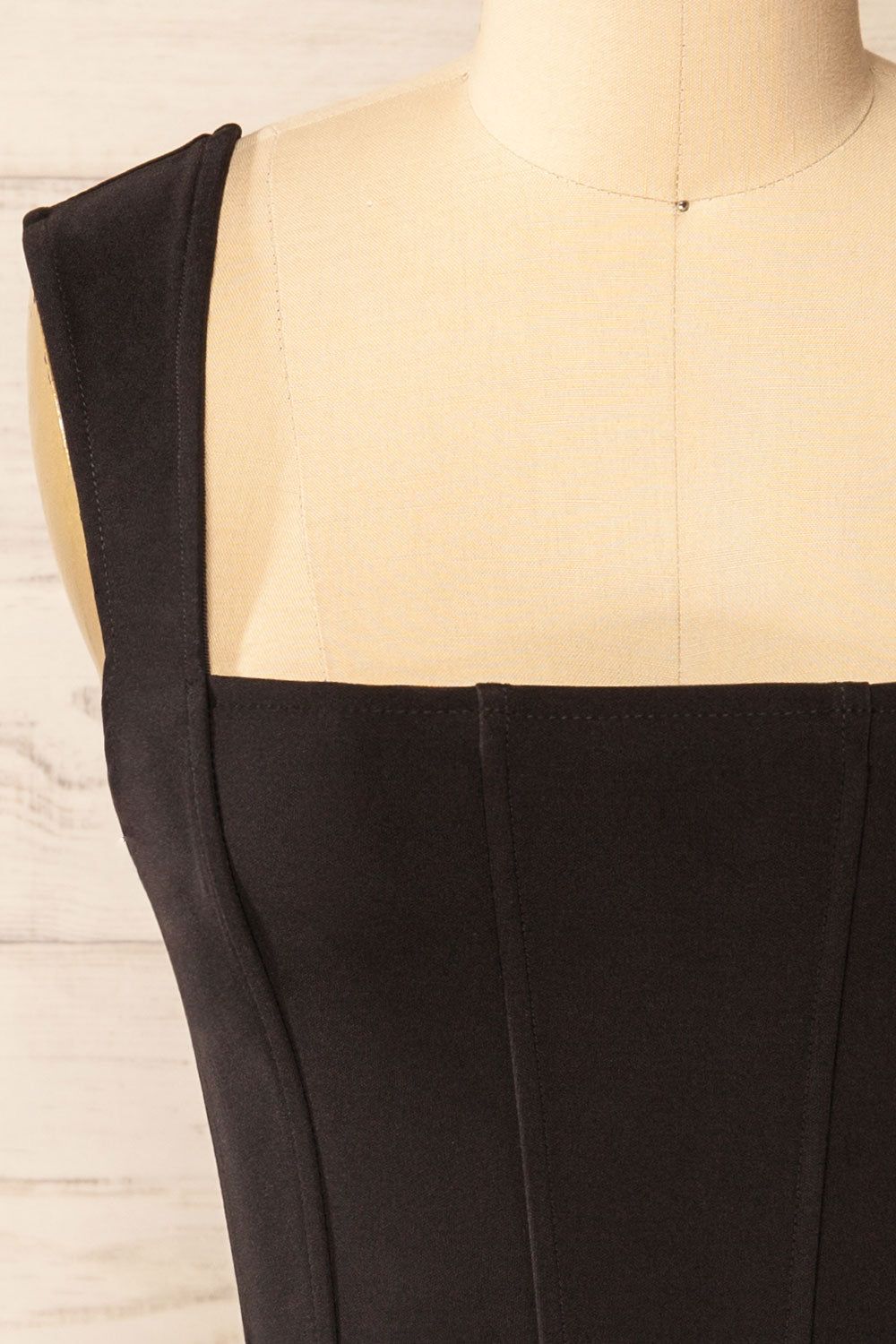 Macon | Black Corset Crop Top sold by Boutique 1861 product image thumbnail 2