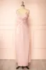 Deborah | Maxi Pink Dress w/ Deep Neckline sold by Boutique 1861