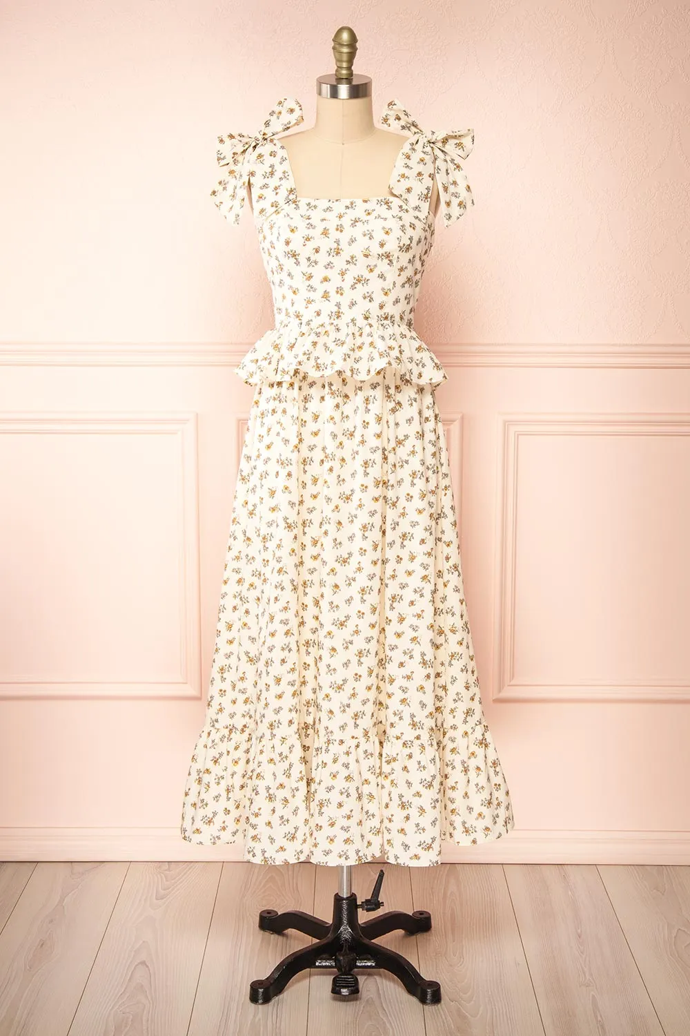 Mearas | Floral Midi Dress w/ Ruffles sold by Boutique 1861