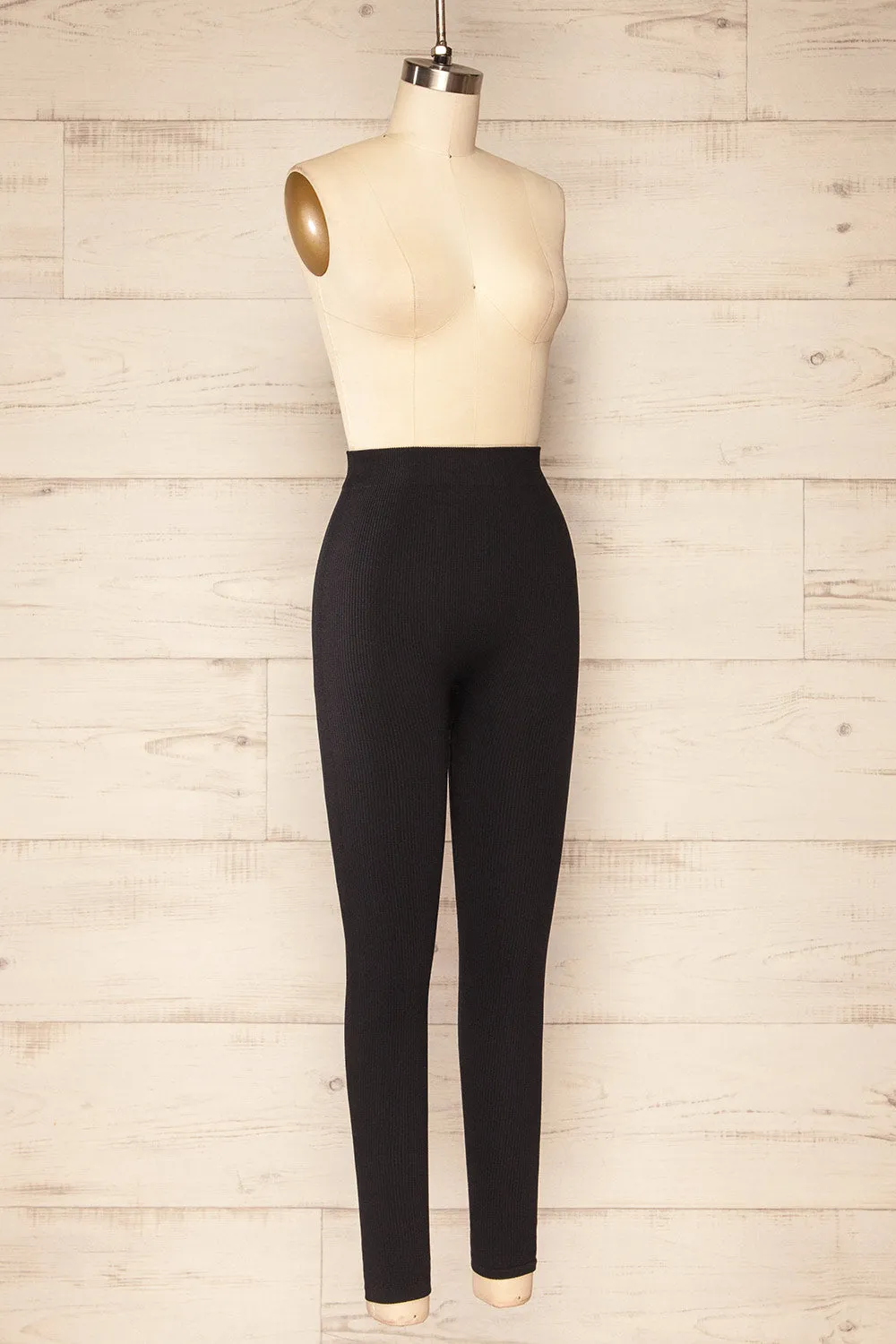 Lexington | Black High-Waisted Ribbed Leggings sold by Boutique 1861 product image thumbnail 3
