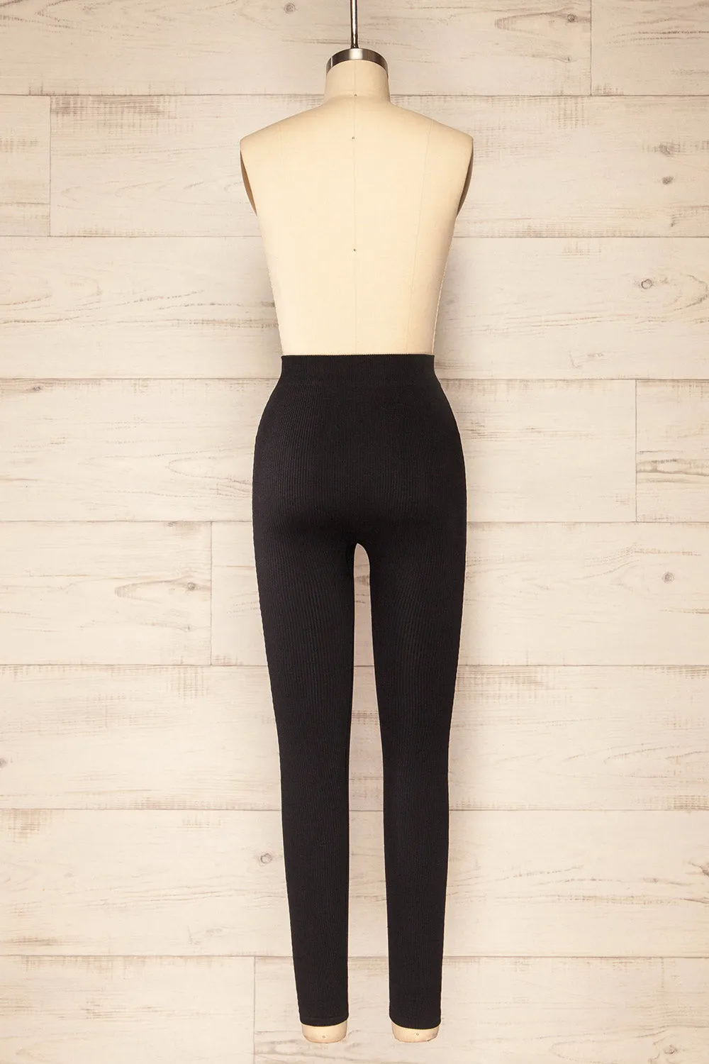 Lexington | Black High-Waisted Ribbed Leggings sold by Boutique 1861 product image thumbnail 5