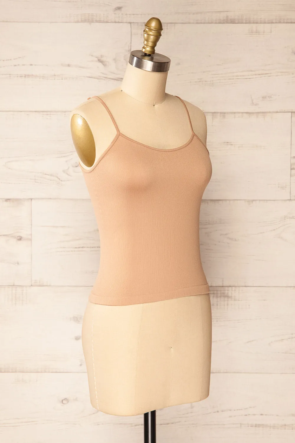 Bussigny Beige | Ribbed Tank Top sold by Boutique 1861 product image thumbnail 3