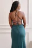 Samira Green | Sparkly Mermaid Maxi Dress with Slit sold by Boutique 1861
