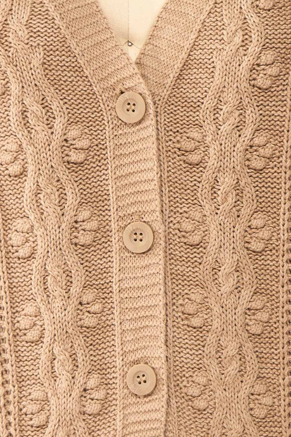 Akao Taupe | Cable Knit Cardigan sold by Boutique 1861 product image thumbnail 8