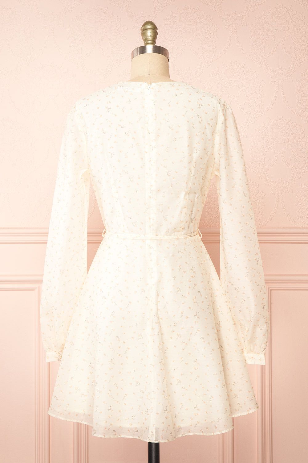 Kathleen Ivory | Short Floral Dress w/ Long Sleeves sold by Boutique 1861 product image thumbnail 5