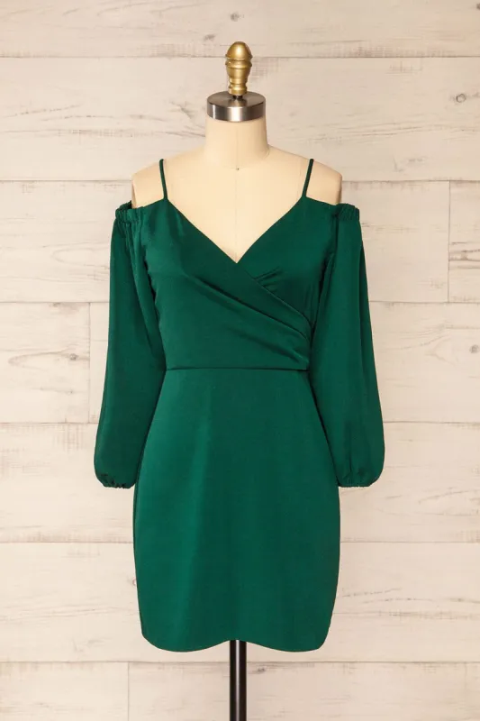 Dhomekenikon | A-Line Off Shoulder Long Sleeve Dress sold by Boutique 1861