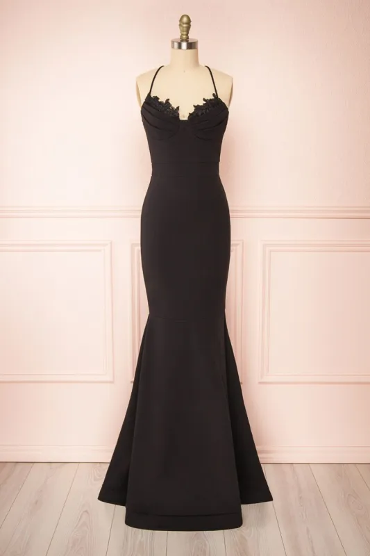 Edyth Black | Mermaid Maxi Dress sold by Boutique 1861