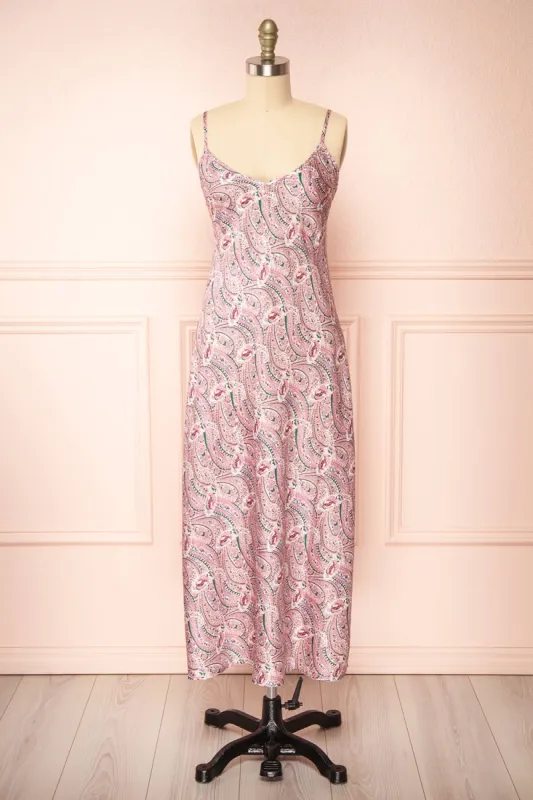 Kiute | Paisley Print Midi Dress w/ Tie-Back sold by Boutique 1861