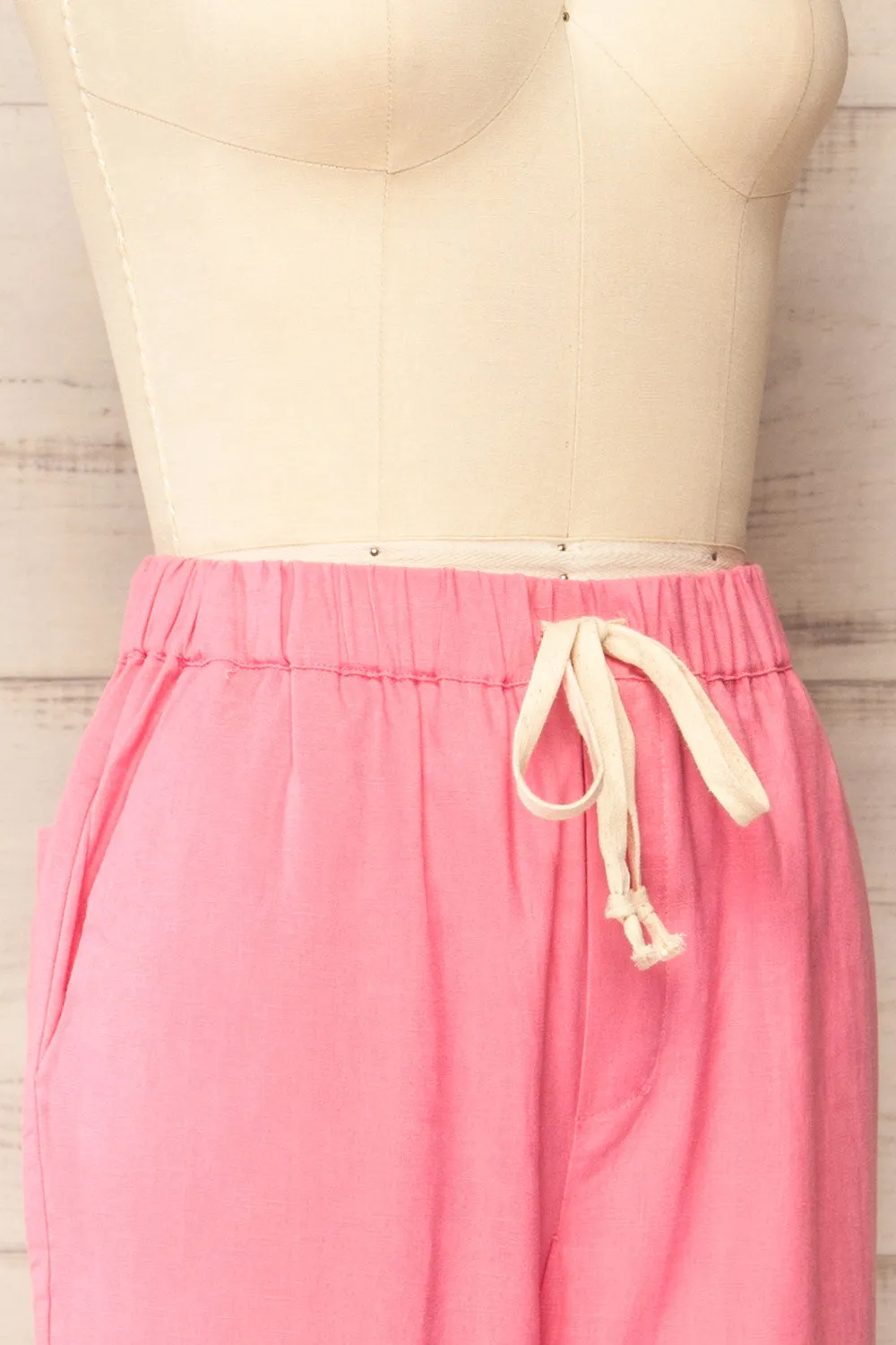 Trincao Pink | Linen Pants with Drawstrings sold by Boutique 1861 product image thumbnail 4
