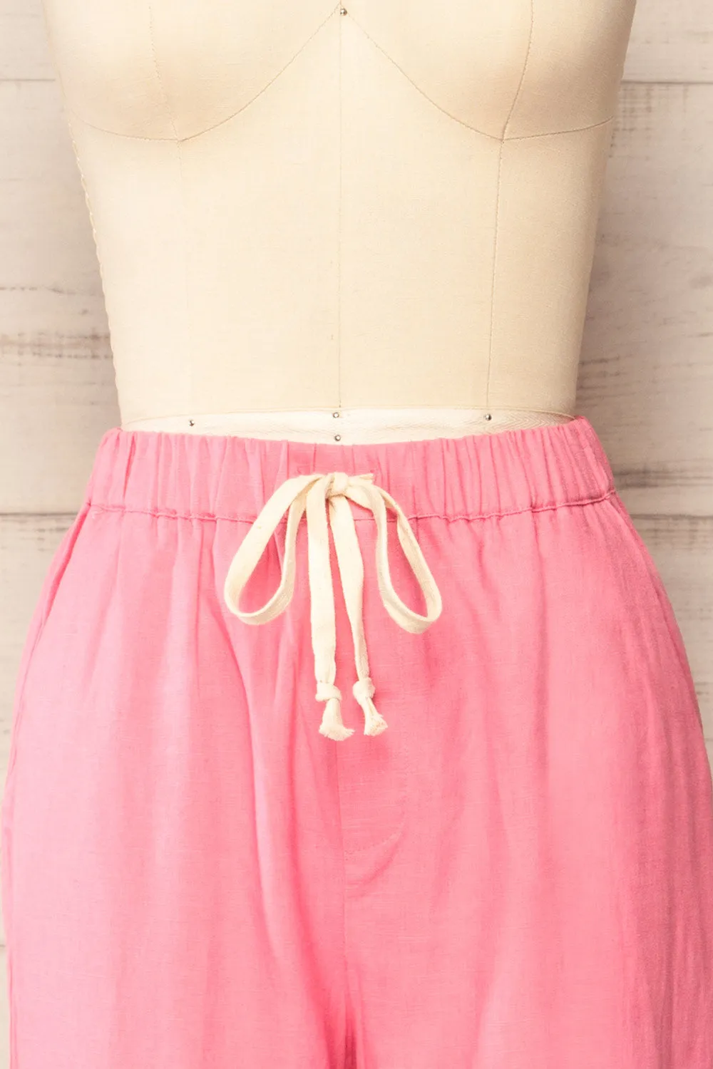 Trincao Pink | Linen Pants with Drawstrings sold by Boutique 1861 product image thumbnail 2