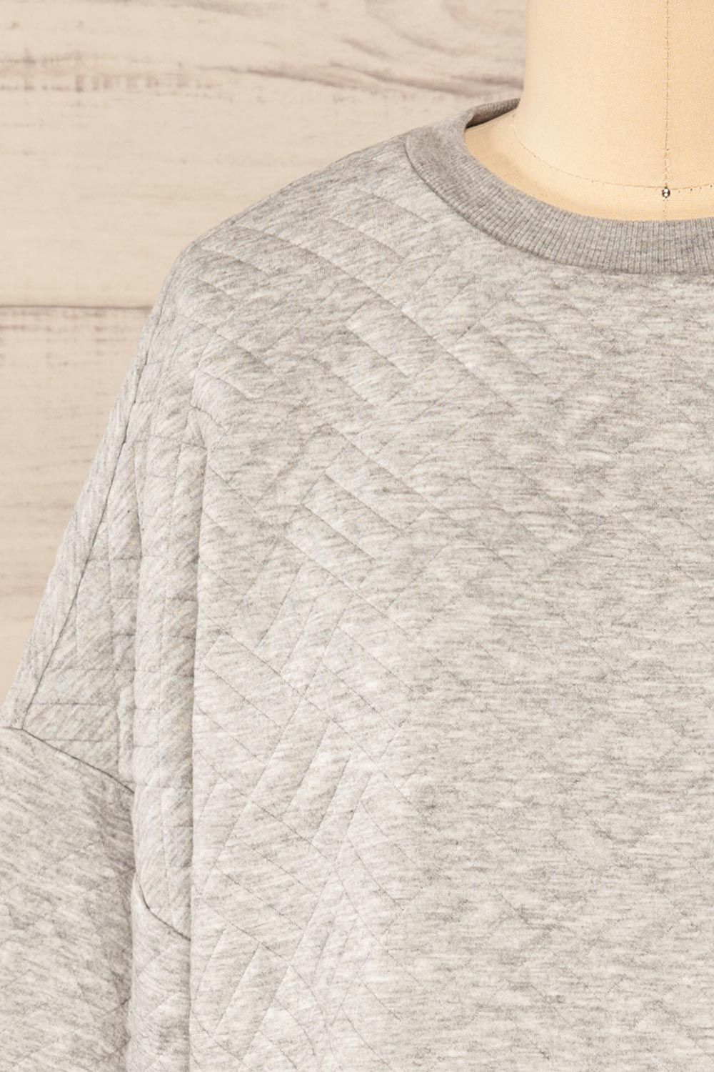 Paris Grey | Cropped Sweater w/ Drawstring sold by Boutique 1861 product image thumbnail 2