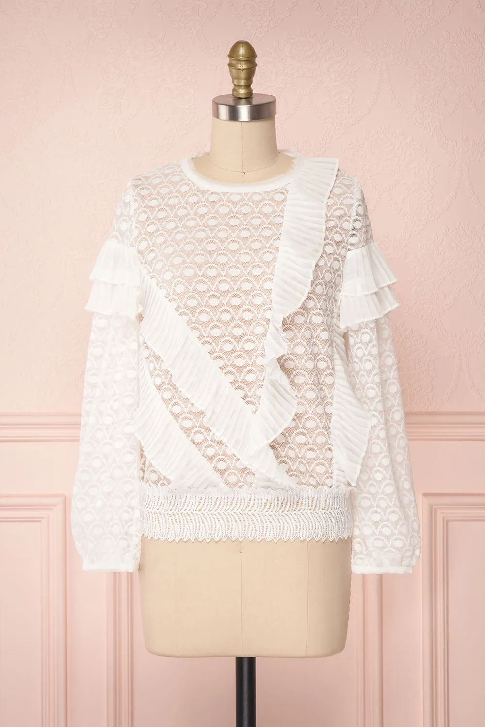 Istus Day | White Lace Blouse sold by Boutique 1861